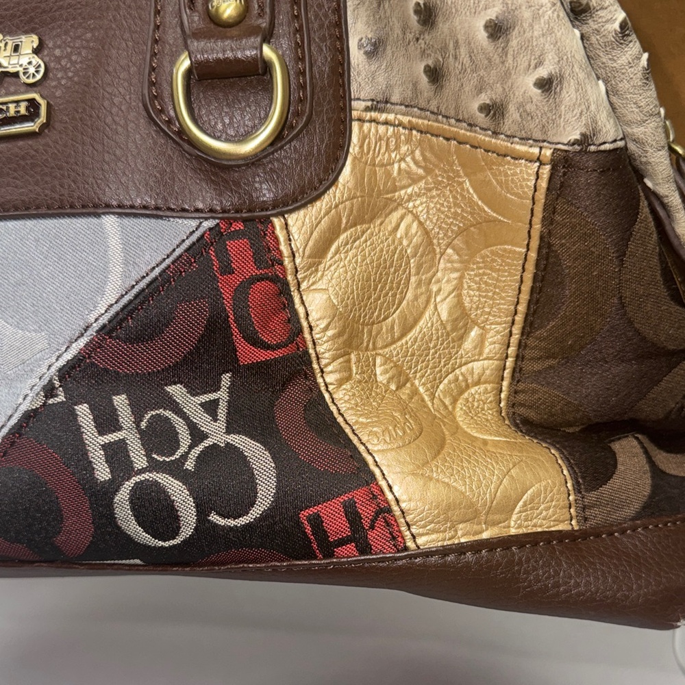 Coach Multicolor Patchwork Satchel 12943 - image 3